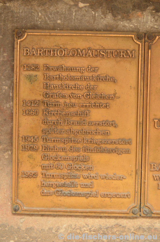 Anger
Tafel am Bartholomäusturm...
