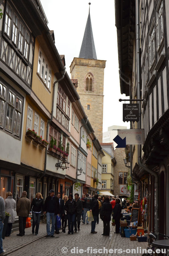Krämerbrücke
Blick über die Krämerbrücke zur Ägidienkirche.
