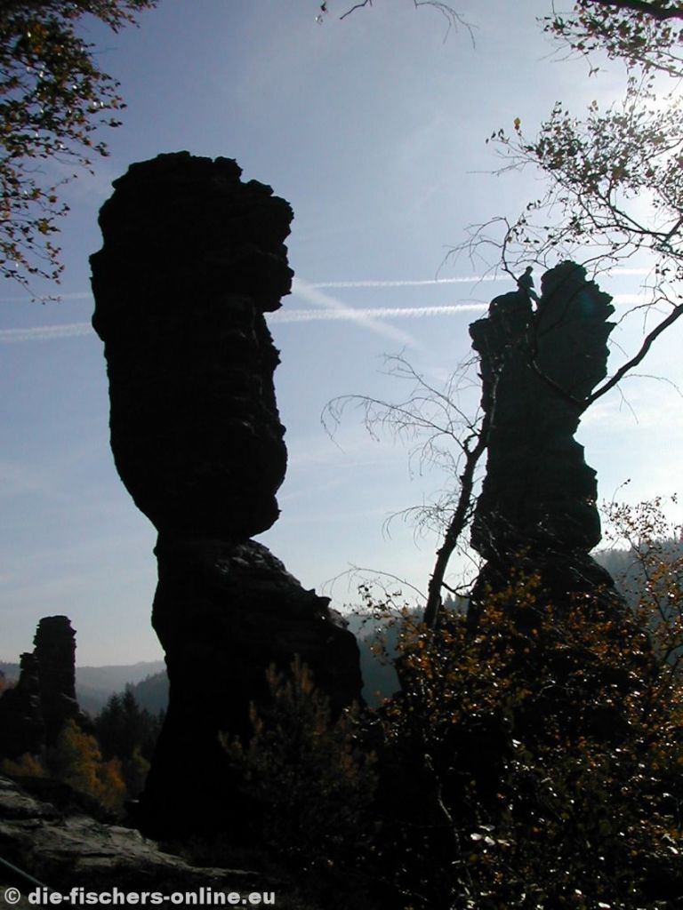 Bielatal - Herkulessäulen
Die Herkulessäulen sind sehr prägnant und sind sehr häufig das Ziel von Bergsteigern. 

