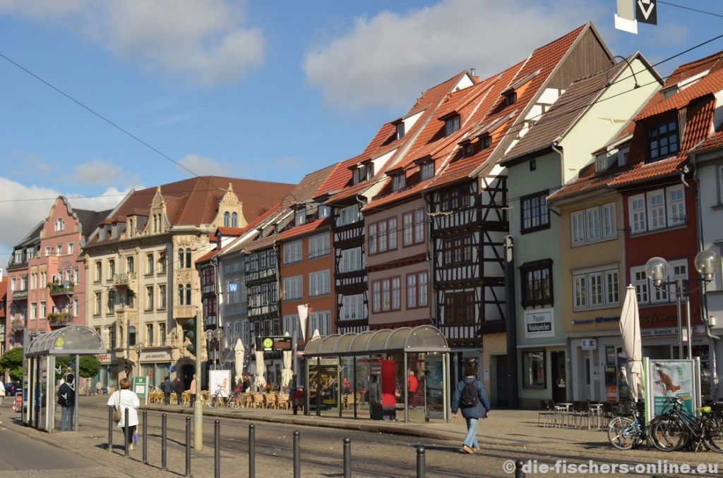Domplatz
Bürgerhäuser an der Ostseite. Im Vordergrund die Straßenbahnhaltestelle 'Domplatz Süd'.
